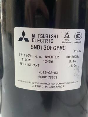 Mitsubishi Electric 12000 BTU Inverter Klima Kompresör SNB130FGYMC - 3